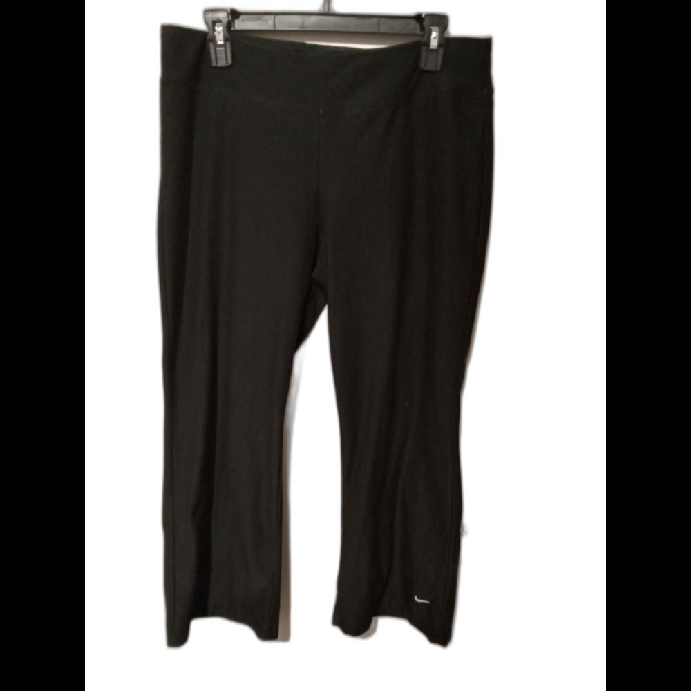 Women's Nike Leggins Large Black Wide Leg Dry Fit